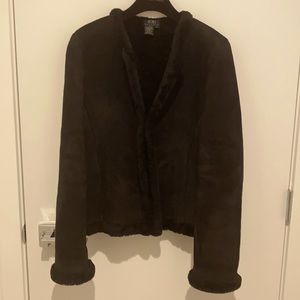 BCBG Max Adria suede leather jacket